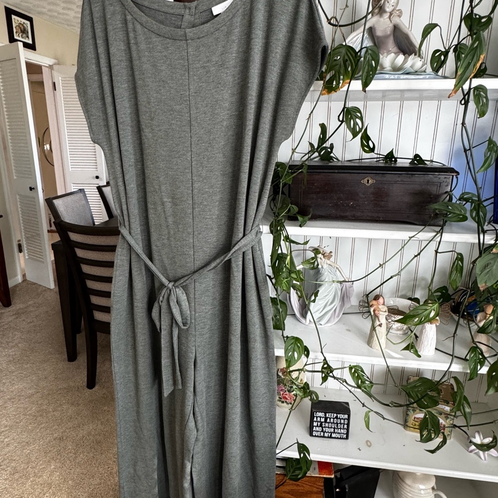 Elegant Grey Women's Pant Jumpsuit